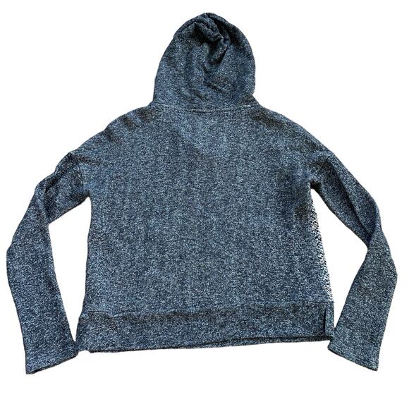 Lucky Brand Hooded Pullover Exposed Knit Gray Women's S - Picture 2 of 7